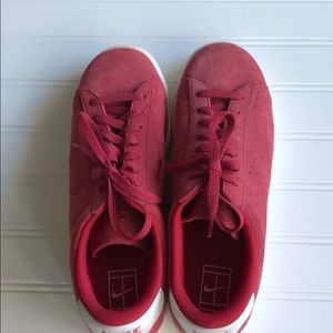 Nike Red Suede low tops